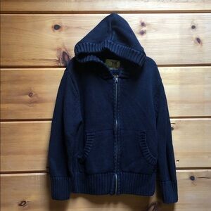 T.Dalton Clothing zipper hooded cotton sweater Blue kids child S 6 7